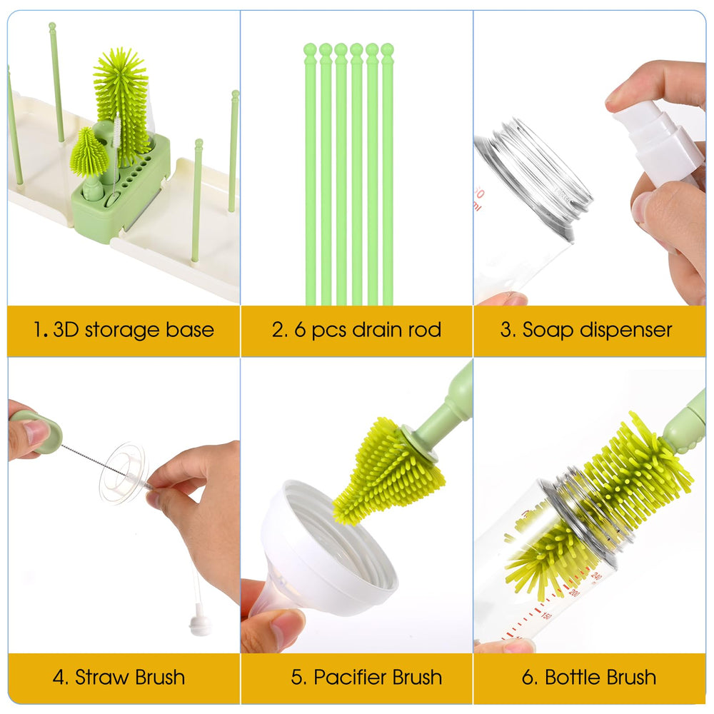 Lijroavy soap dispenser for convenient foaming soap during bottle prep
