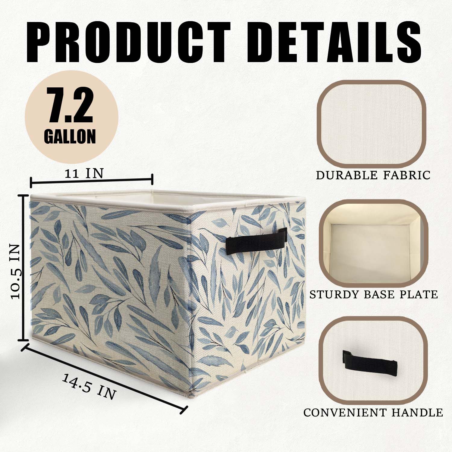 Likjad Bluw storage bin collapsed flat for space-saving storage.