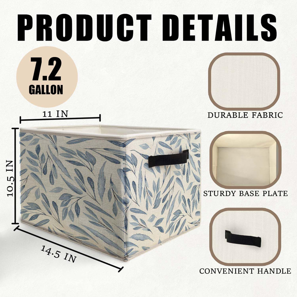 Likjad Bluw storage bin collapsed flat for space-saving storage.