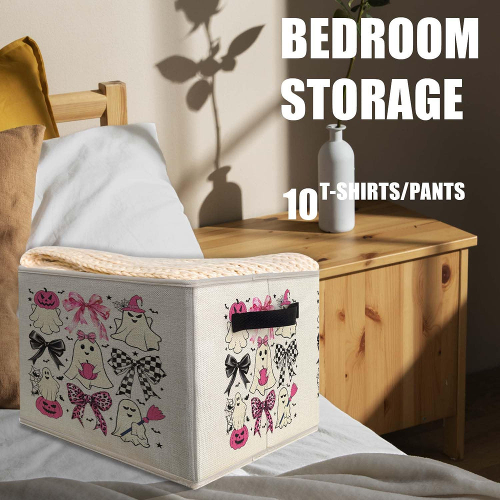 Likjad cotton-linen outer shell offers soft touch and sturdy shape for everyday toy storage.