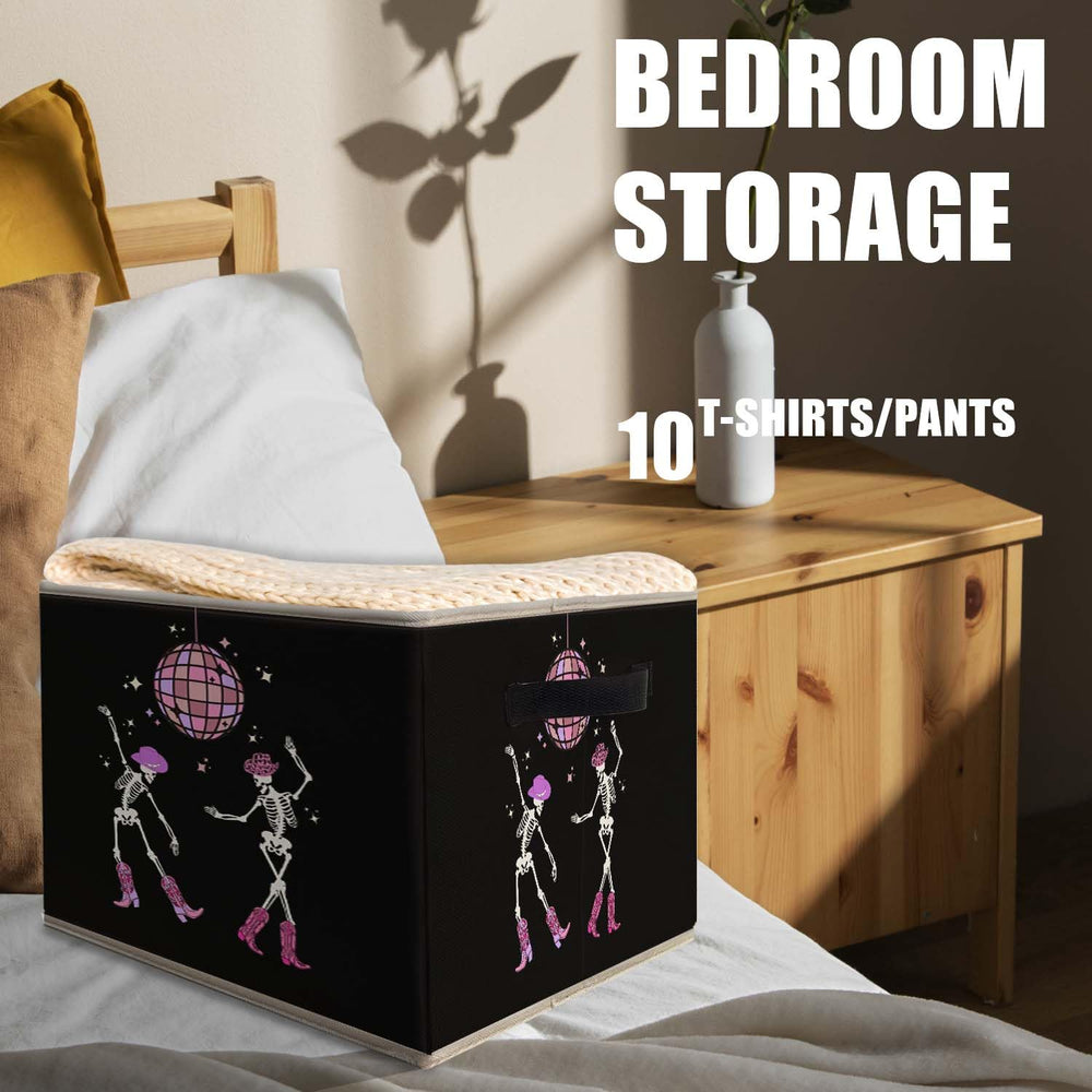Likjad hot pink preppy skeleton storage bin folds flat to save space.