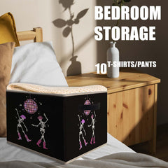 Likjad hot pink preppy skeleton storage bin folds flat to save space.