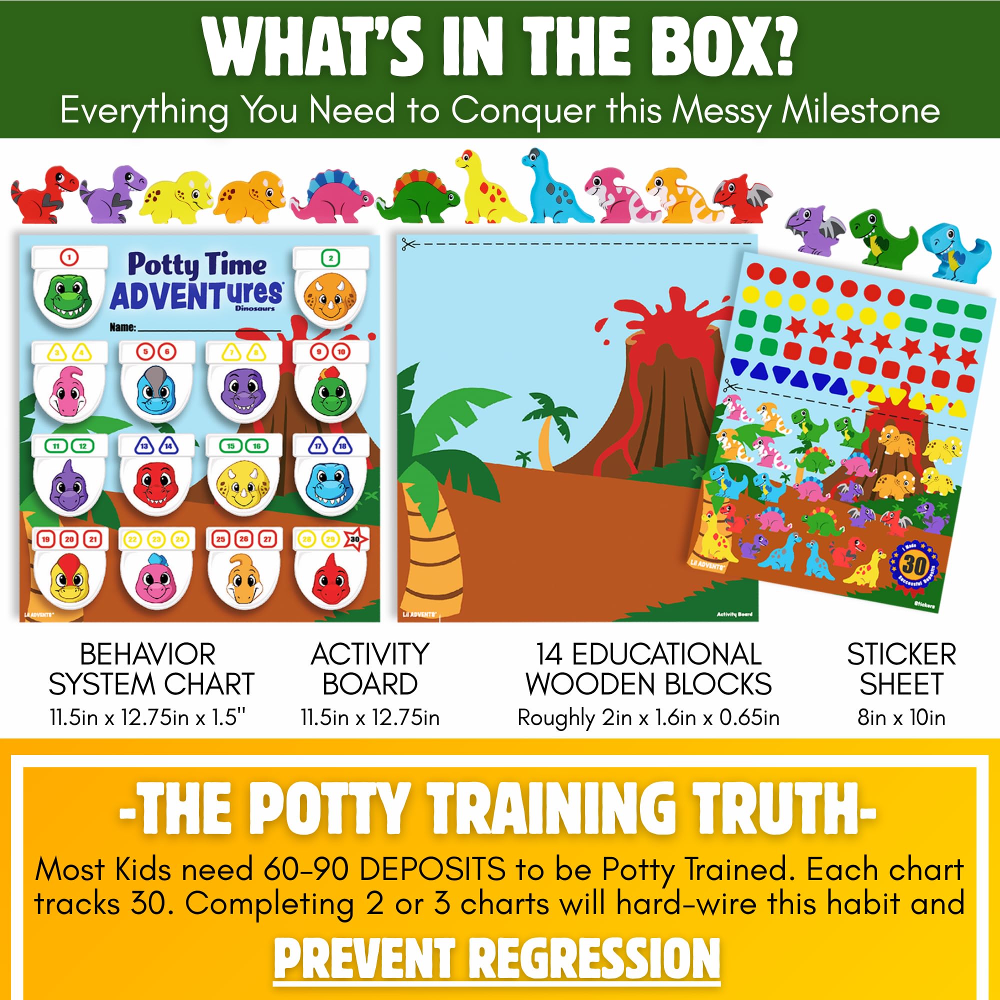 LIL ADVENTS wood pieces labeled safe, non-toxic and tested for choking hazards