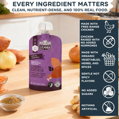 Li'l Hala chicken curry pouch ready-to-serve for quick, balanced toddler meals.