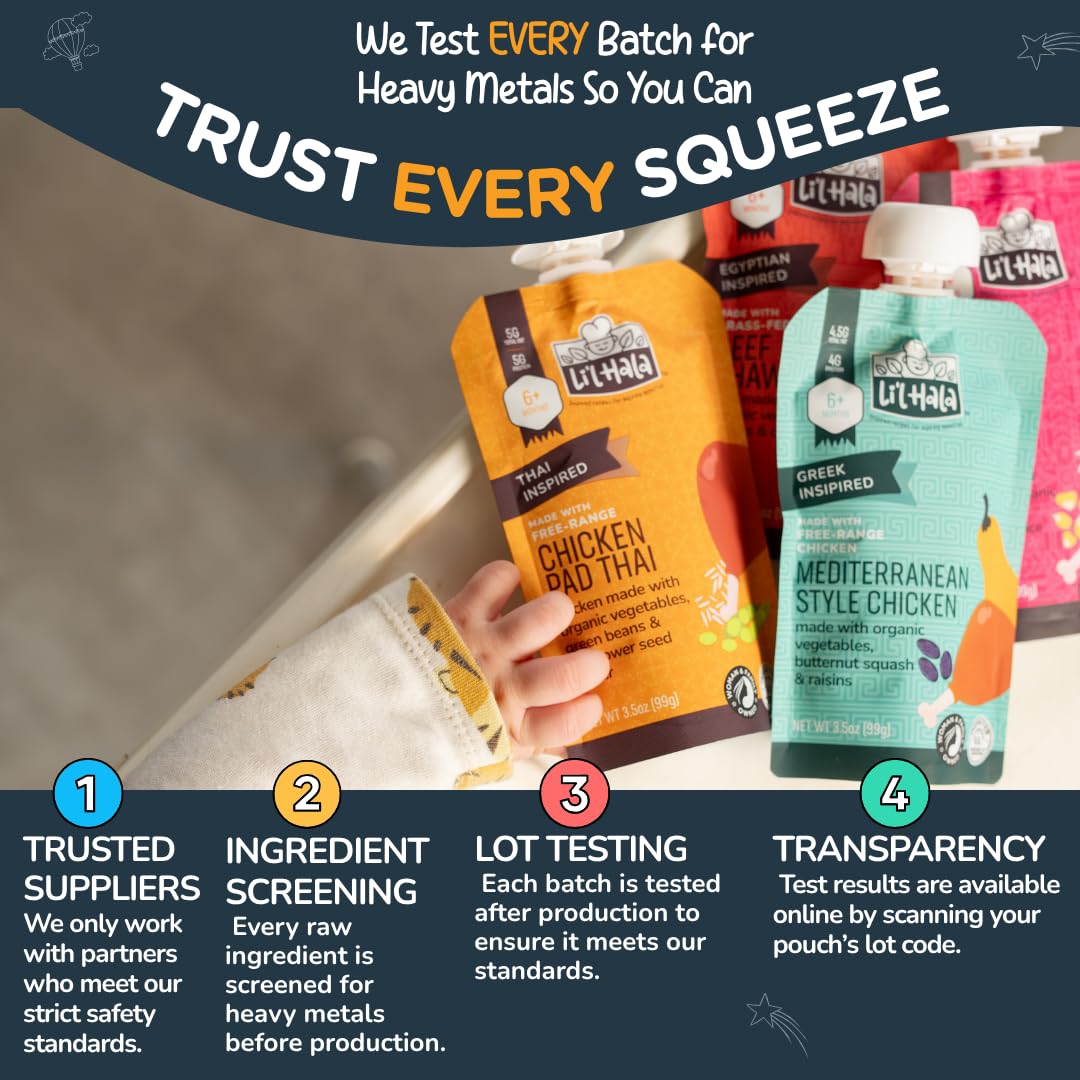 Li'l Hala organic sweet potatoes and veggies illustrate wholesome, kid-friendly nutrition.
