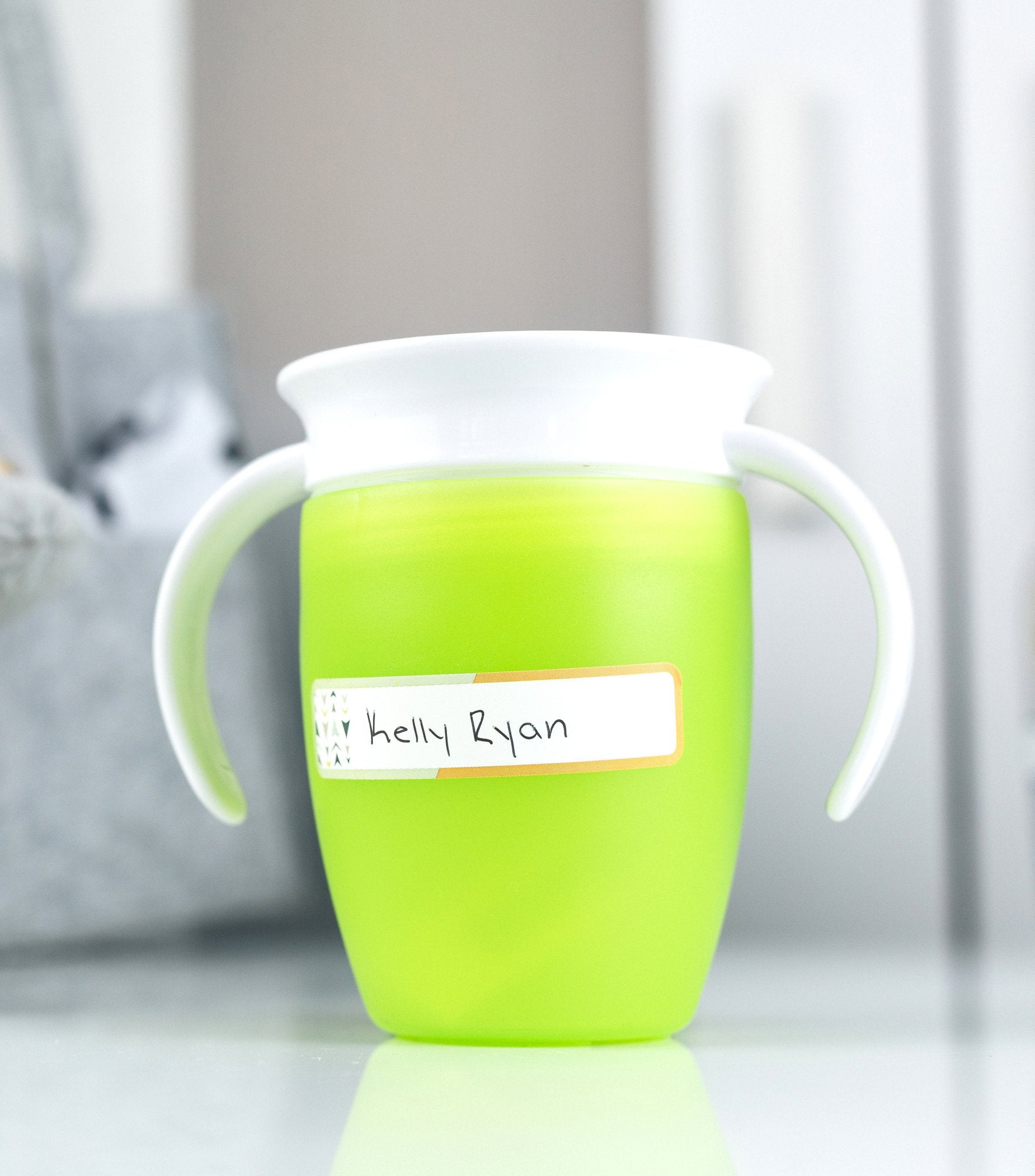 Lil' Labels freezer-safe labels endure cold storage on lunch containers