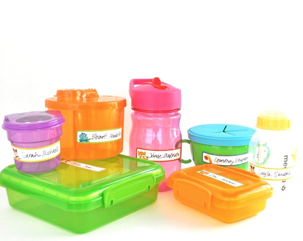 Lil' Labels lunch container labels keep meals organized at school