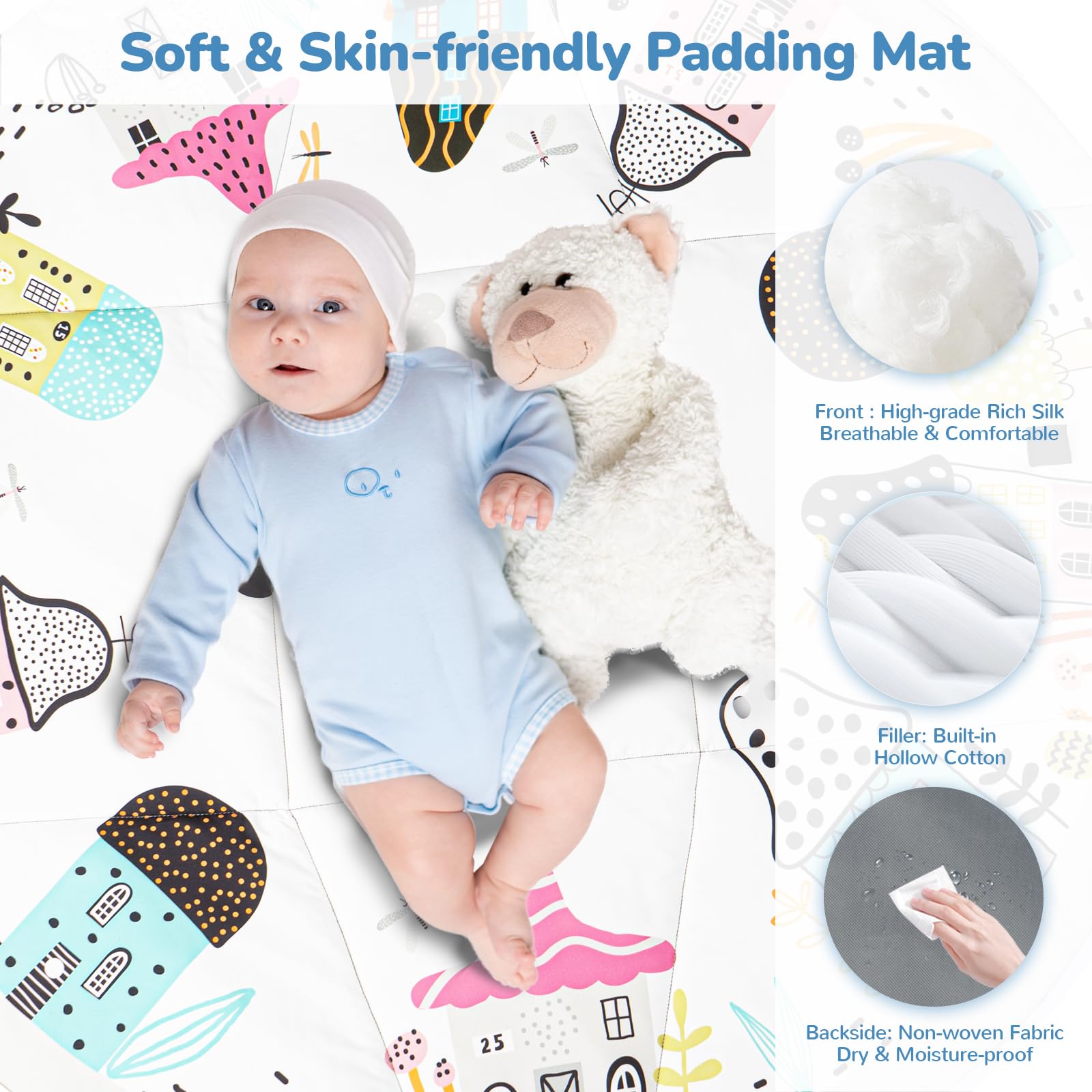 Li'l Pengyu silk-like front fabric against baby's skin