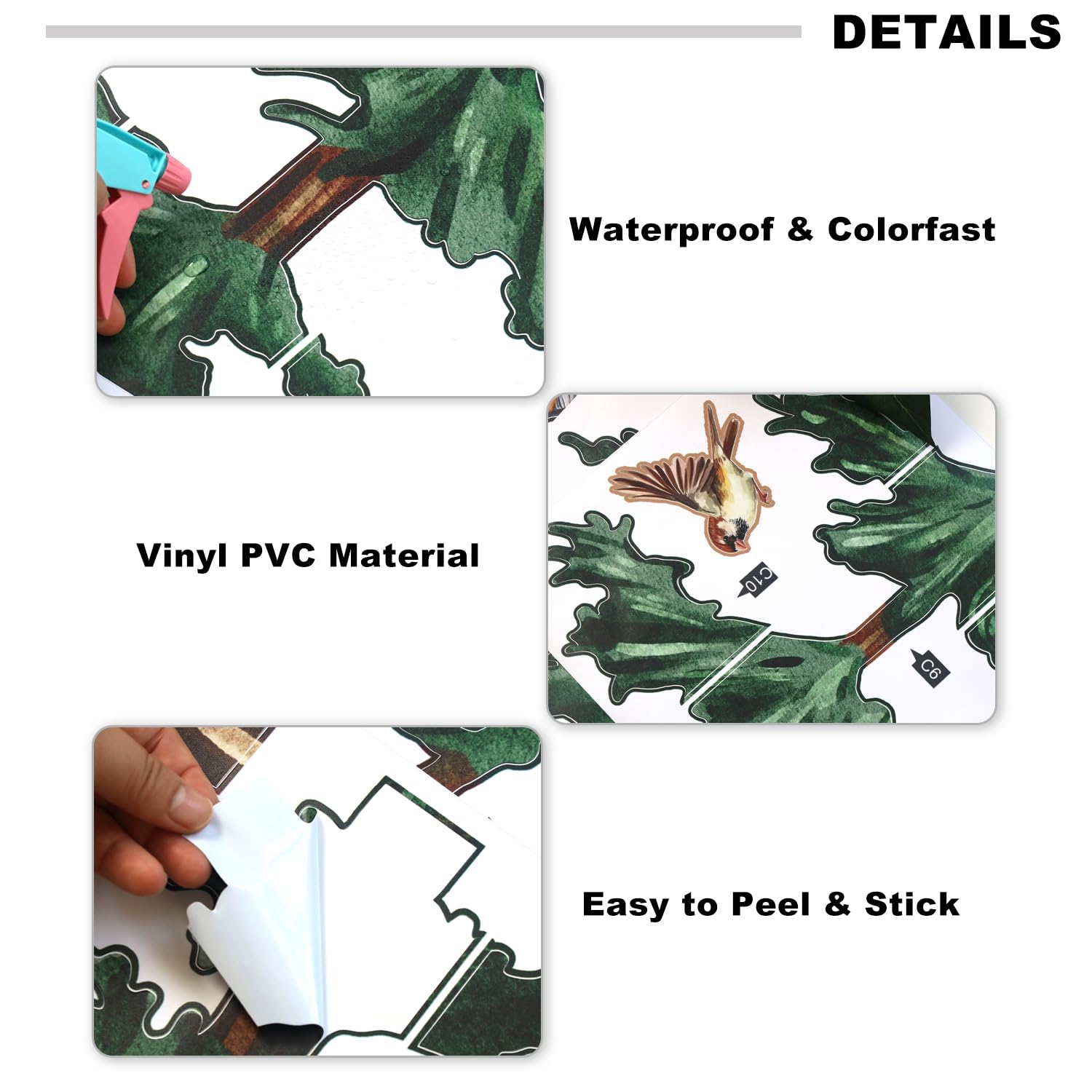 Lilacanthara DIY wall decal application showing simple peel-and-stick process