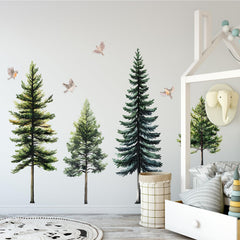 Lilacanthara pine tree wall decal set demonstrates a practical, DIY-friendly multi-sheet layout.