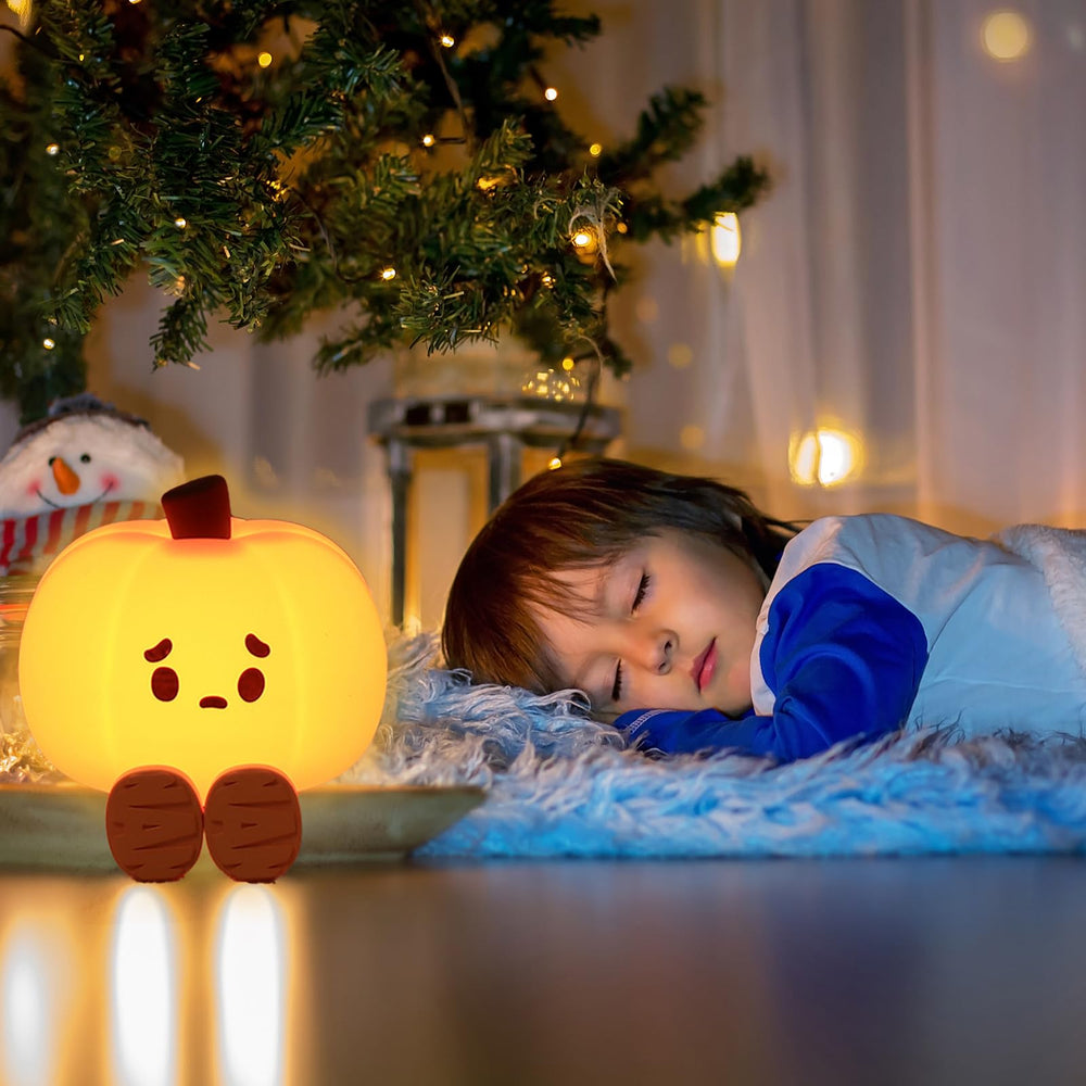Lilampts Pumpkin Night Light decor-friendly glow for dorms and Halloween