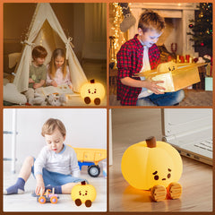 Lilampts Pumpkin Night Light rechargeable via Type-C with included cable