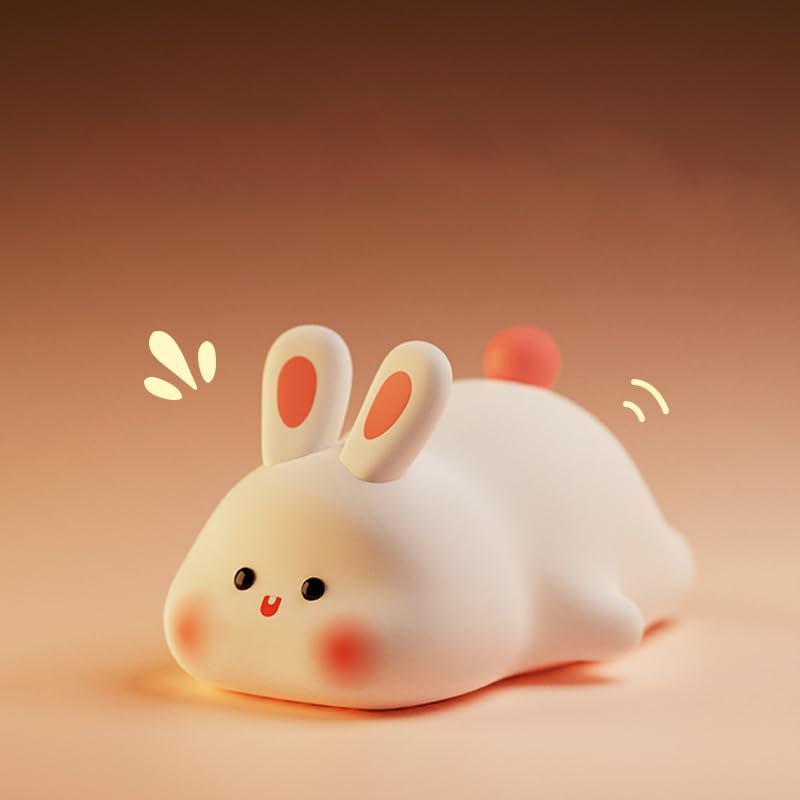 Lilampts BPA-free rabbit night light keeps kids safe with durable silicone.