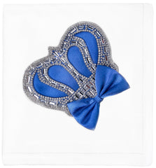 Lilax Crown Jewels swaddle royal blue demonstrates secure newborn cuddling