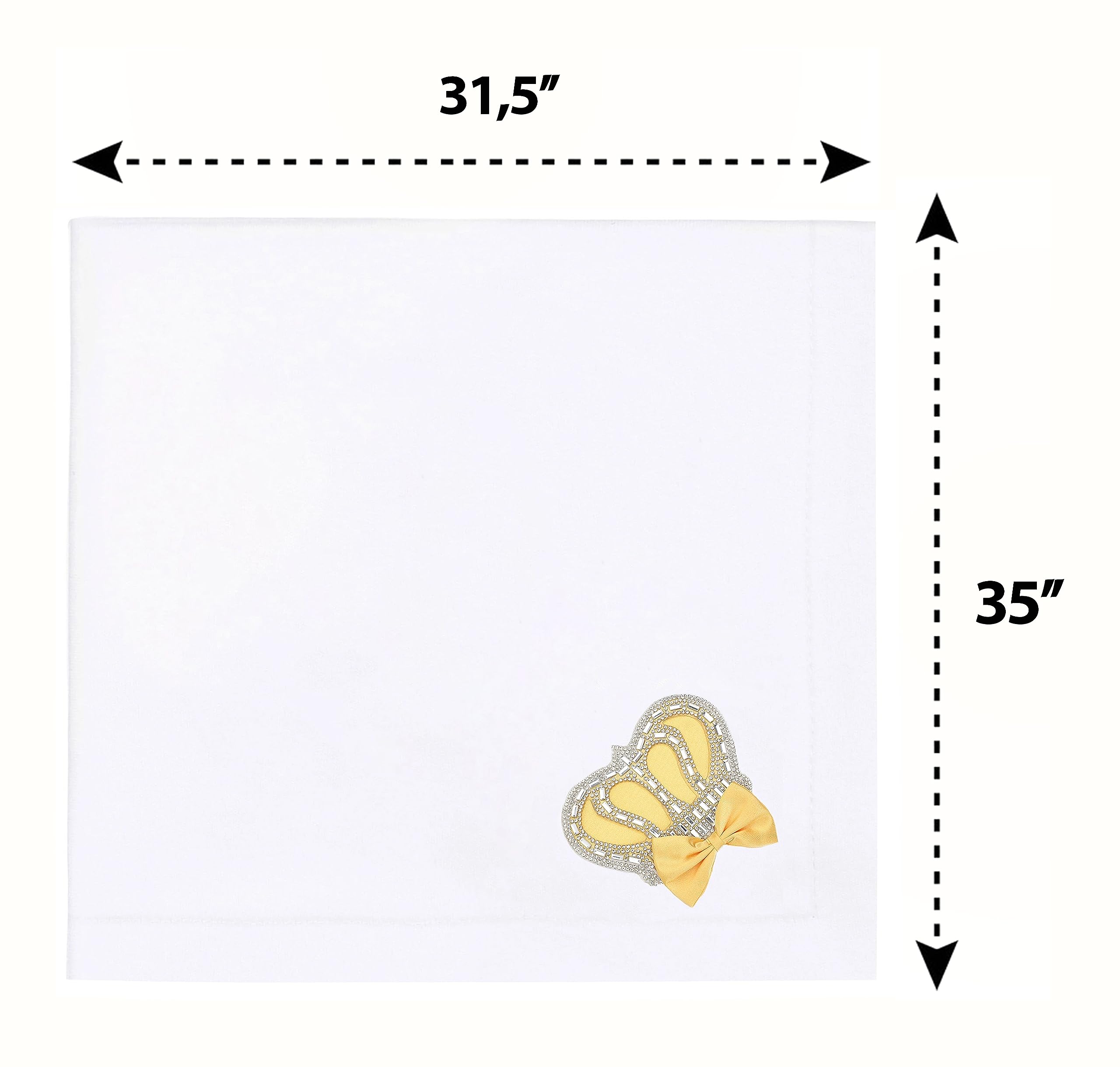 Lilax baby girl newborn jewels crown swaddle blanket yellow, gift-packaged for baby showers and special days.