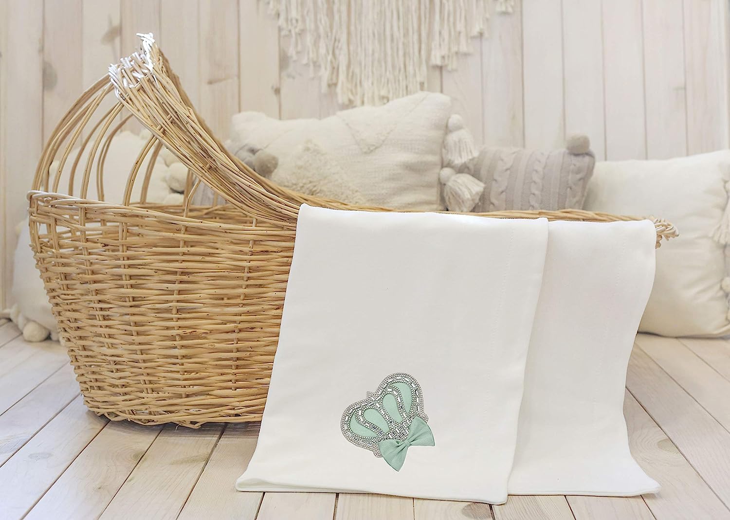 Lilax baby blanket closeup shows soft cotton texture for breathable newborn comfort
