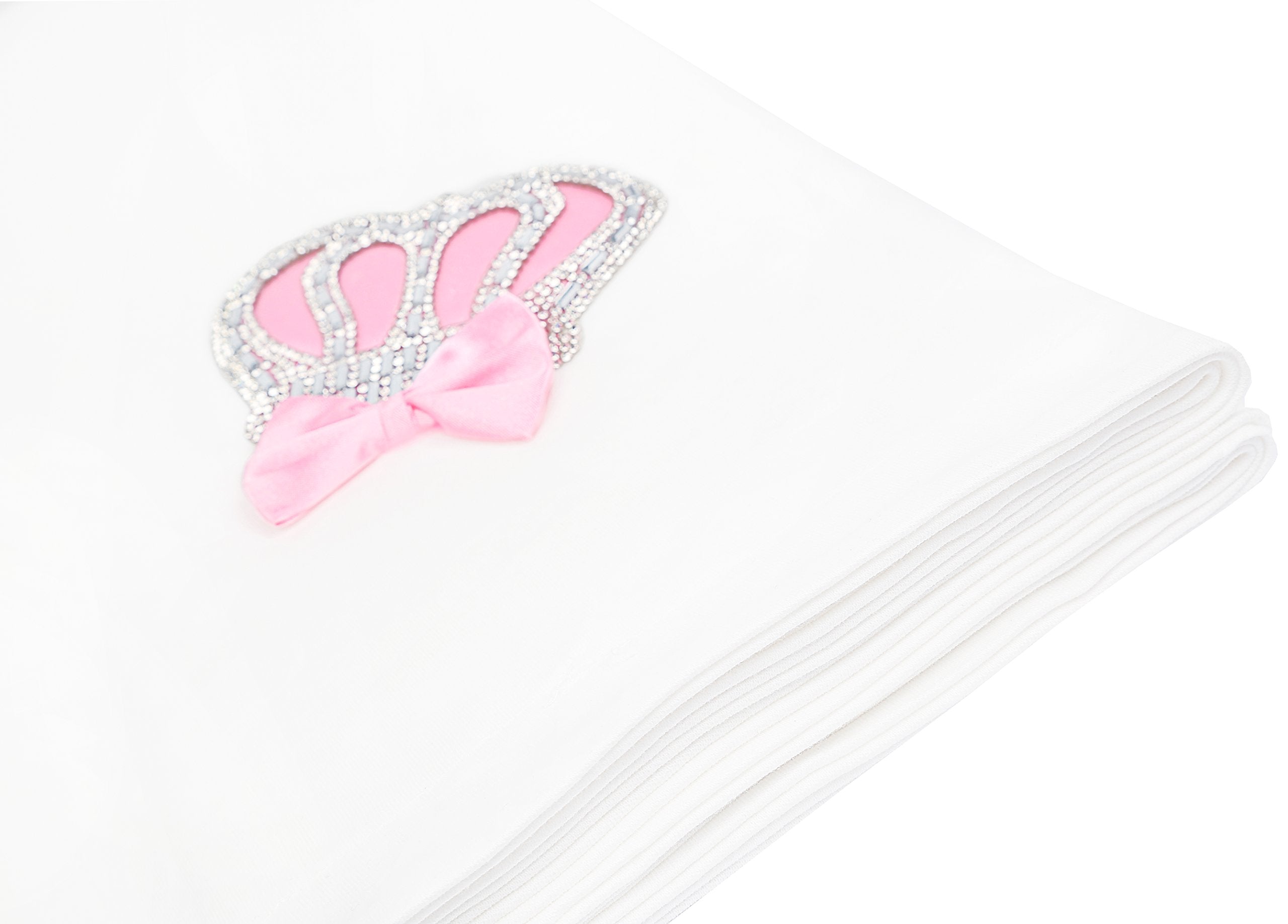 Lilax baby girl swaddle pink with stone details for royal accent