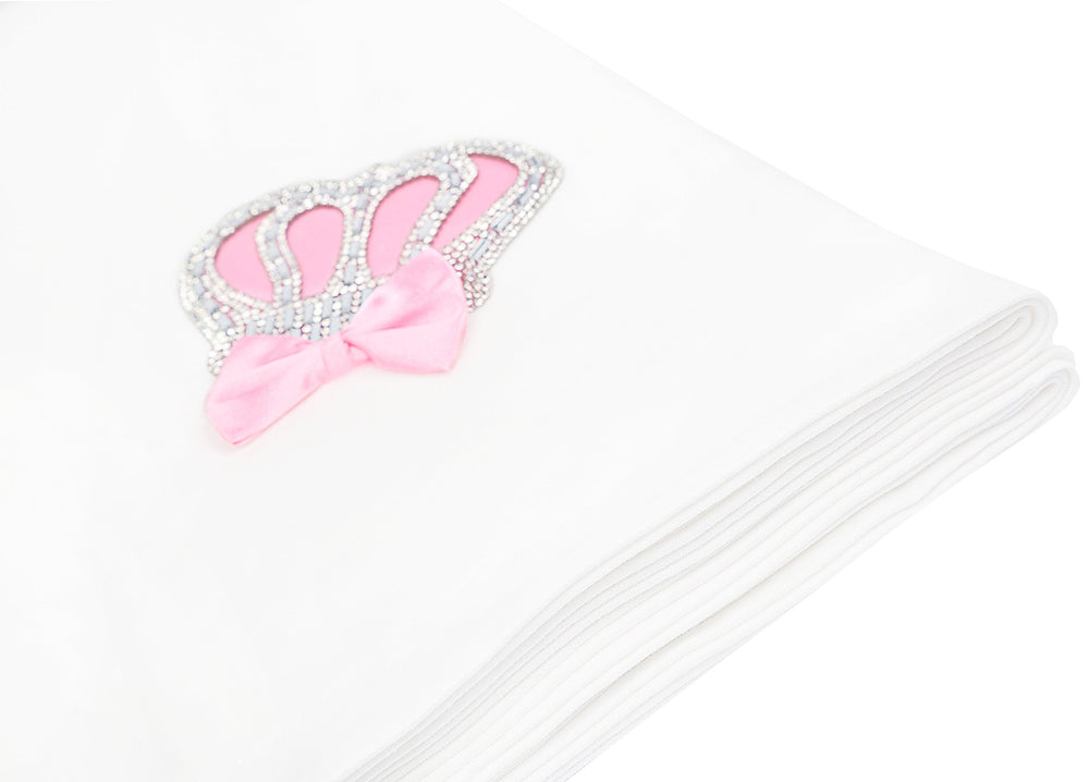 Lilax baby girl swaddle pink with stone details for royal accent