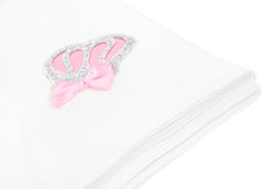 Lilax baby girl swaddle pink with stone details for royal accent