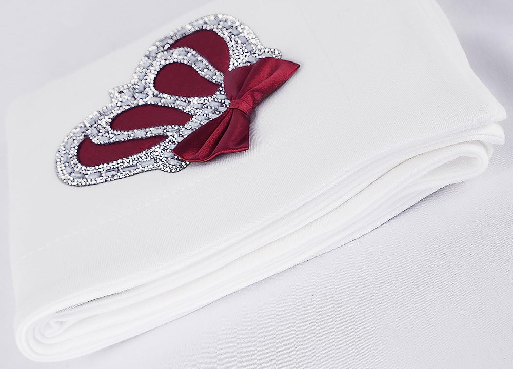 Lilax Crown Jewels Swaddle Burgundy newborn-friendly blanket for cozy naps and safe swaddling