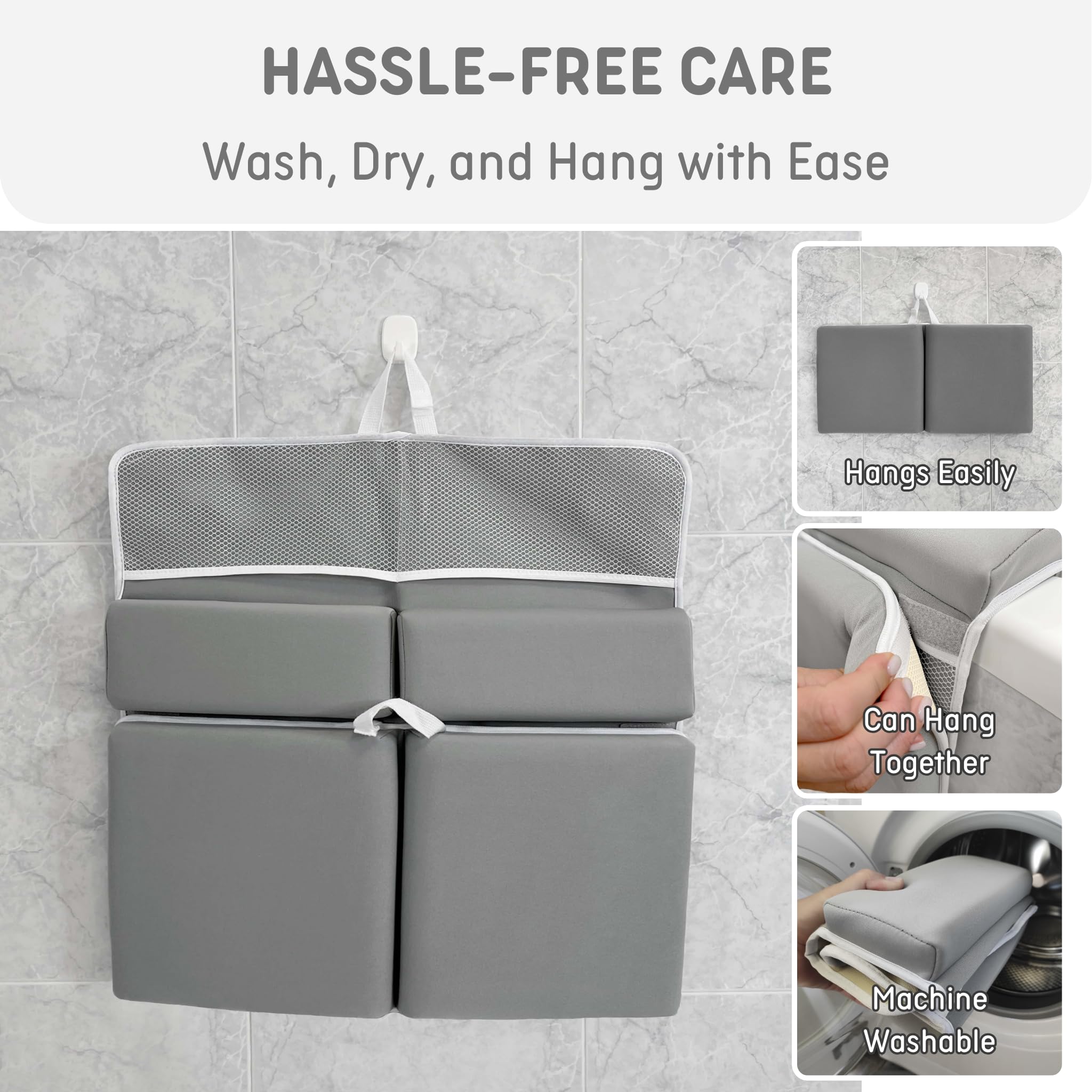 LILEKA bath essentials storage with four mesh pockets