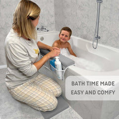 LILEKA elbow rest pad showing pockets for bath essentials