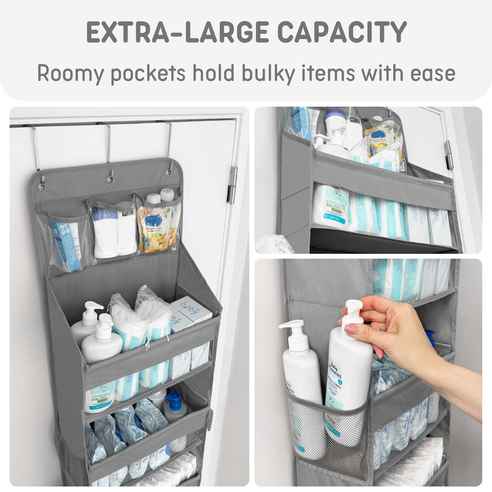 LILEKA bulk-pocket close-up demonstrates triangle bottom pocket for bulky items.