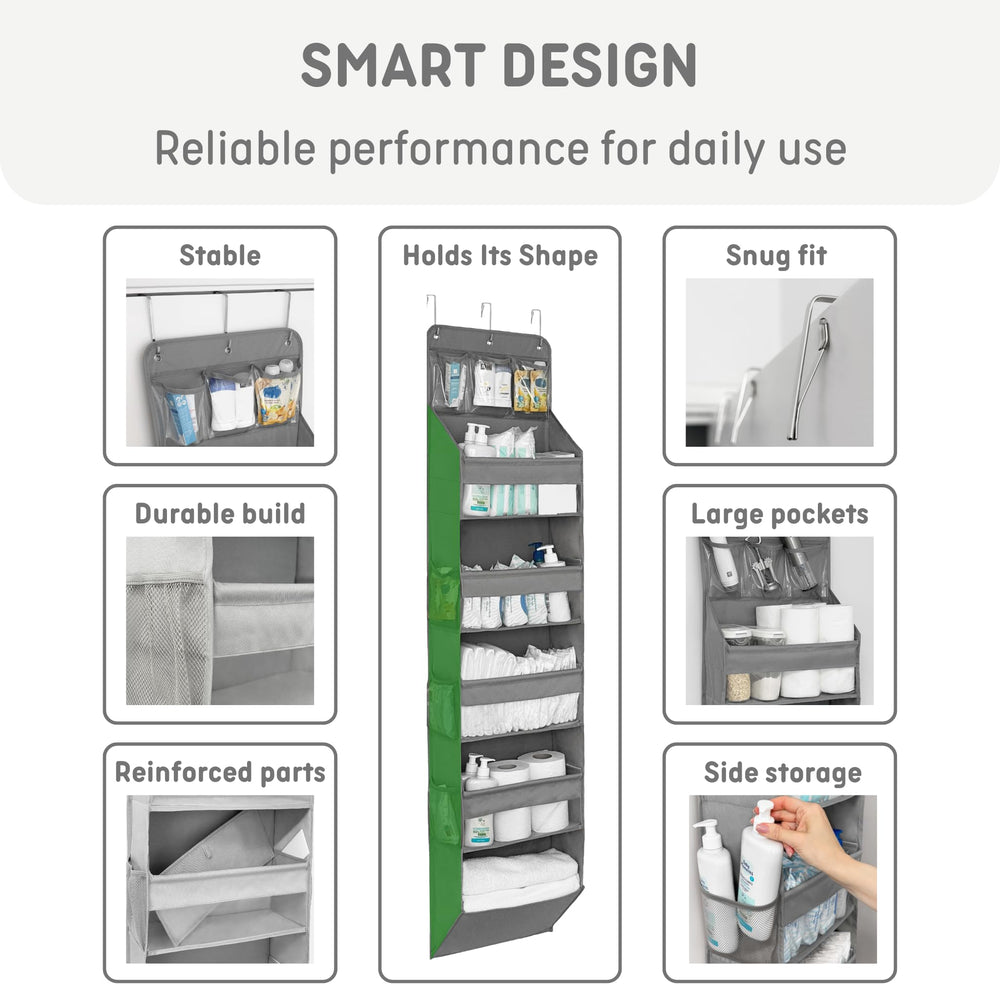 LILEKA side mesh pockets illustrate breathable storage for towels or socks.