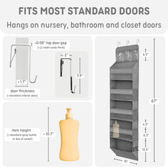 LILEKA organizer side view highlights compact footprint and door-hanging design.