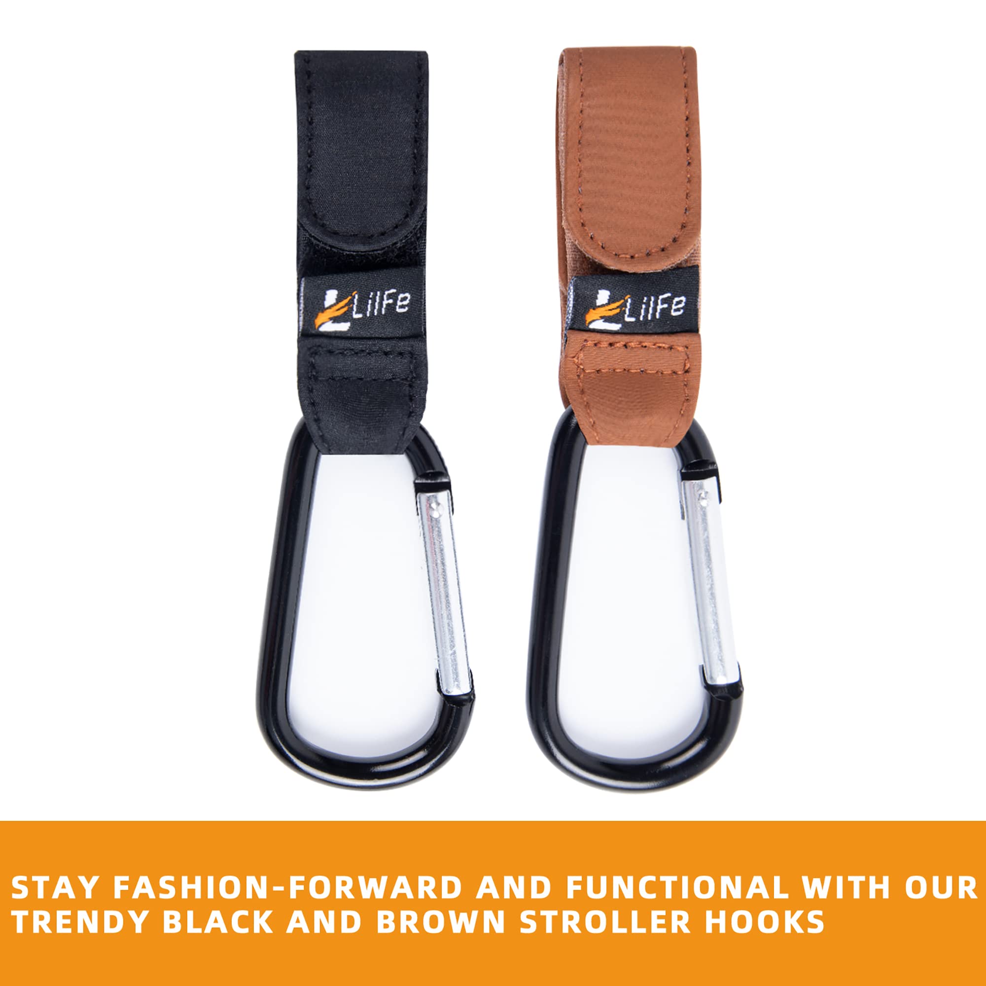 LilFe stroller hooks install in seconds without tools