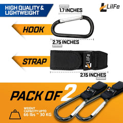 LilFe stroller hooks versatile for purses, toys, water bottles on outings