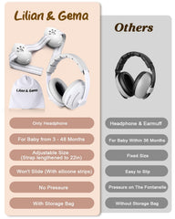 Lilian&Gema ear muffs showing soft headband option for comfortable wear