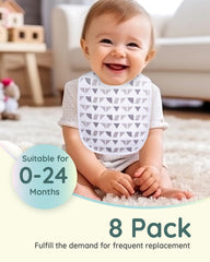 Lilian&Gema adjustable snaps demonstrate secure neck fit for newborns to 24 months