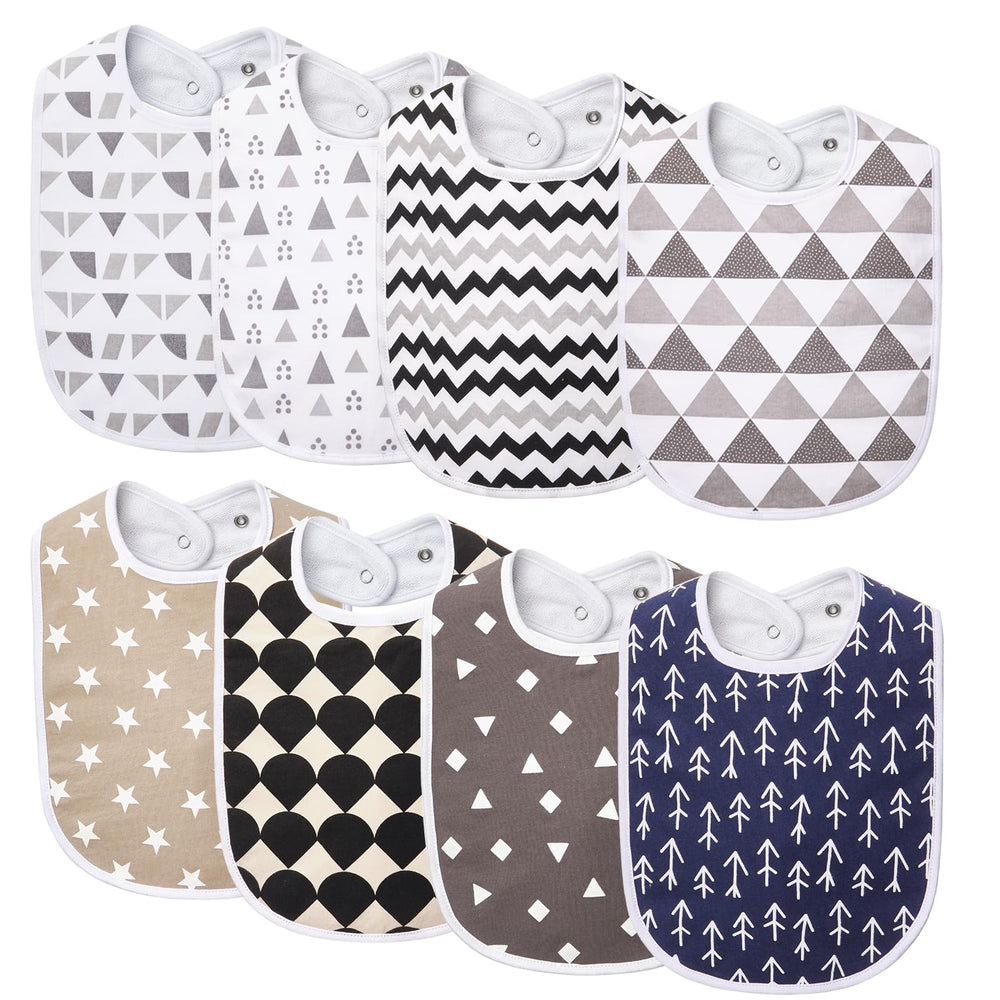 Lilian&Gema 8-pack packaging image ideal gift-ready baby bibs