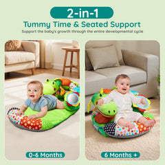 Lilian&Gema detachable pillow shows easy conversion between modes for growing babies.