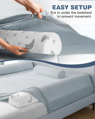 Lilian&Gema easy-install bed bumper shows anti-slip bottom in use