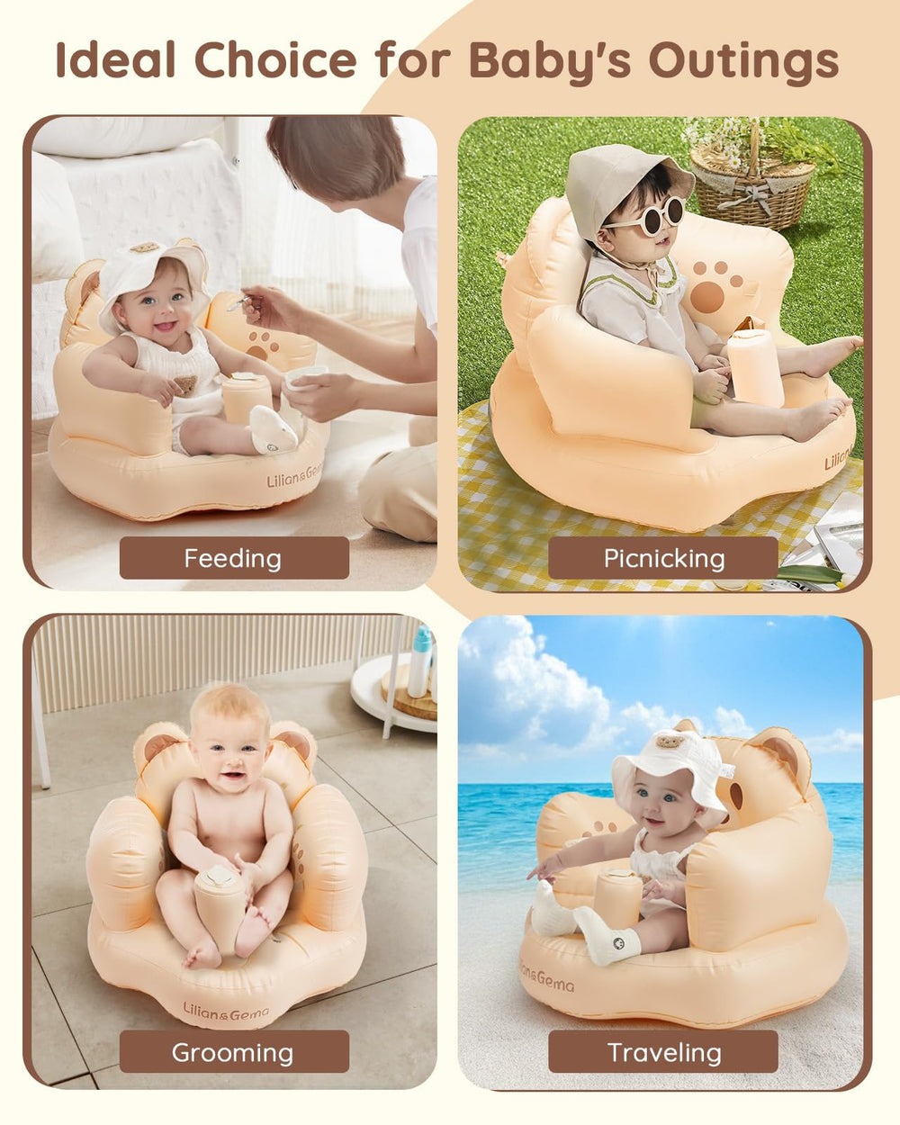 Lilian&Gema suitable for babies 3 months and up.