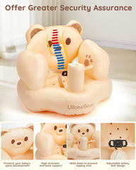 Lilian&Gema multi-functional chair for feeding, sitting, indoor and outdoor adventures.