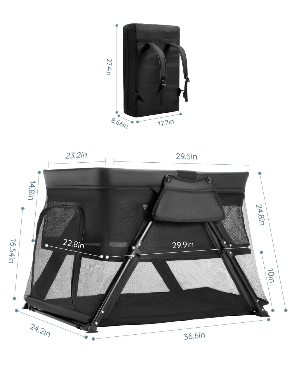 Lilian&Gema lightweight design emphasizes easy packing at 16.5 lbs.