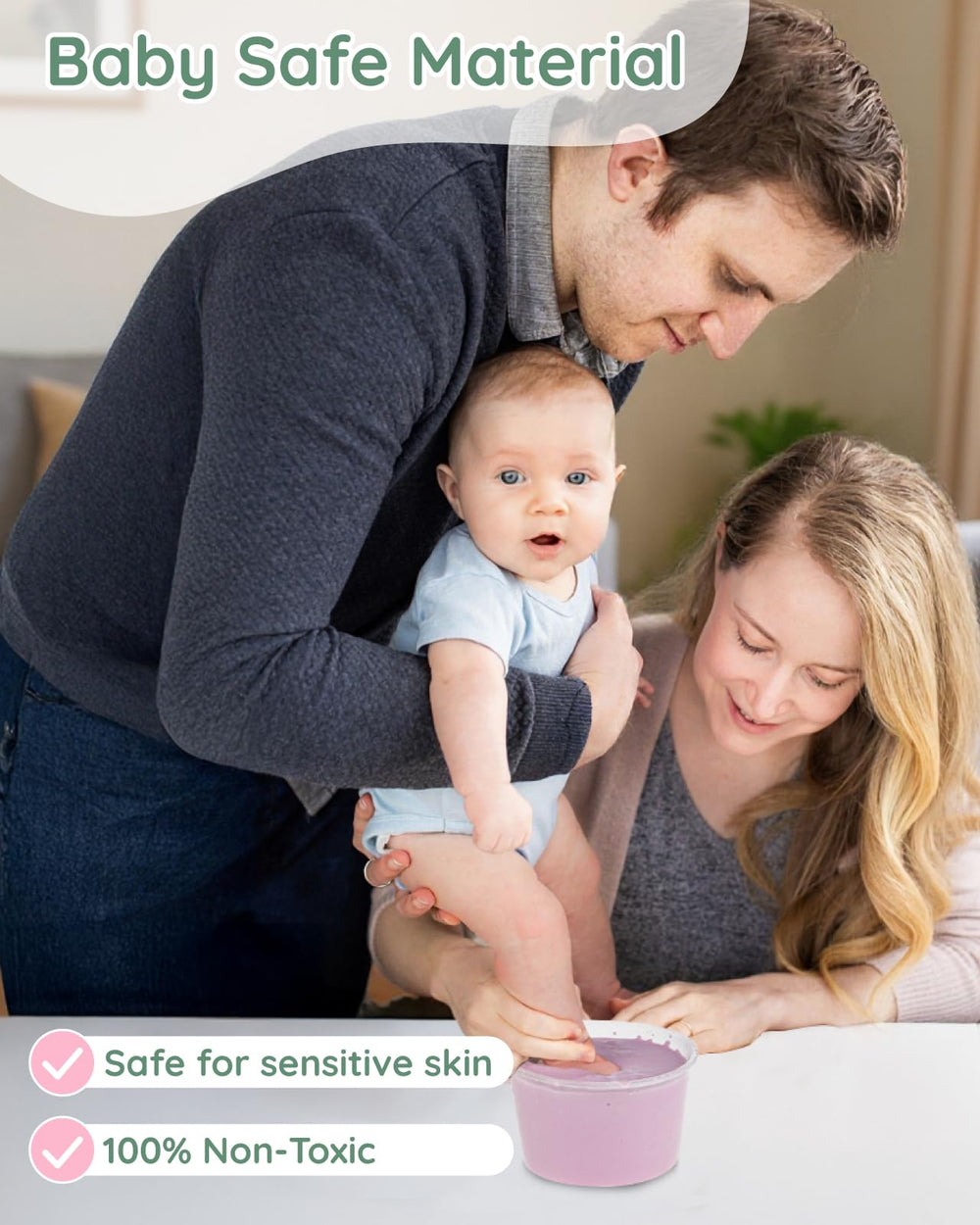 Lilian&Gema molding tray and tools spacious setup for comfortable baby molding sessions.