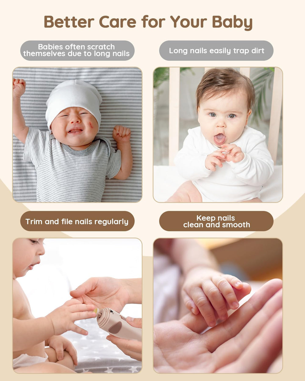 Lilian&Gema newborn-to-adult nail care suitability supports evolving grooming needs.