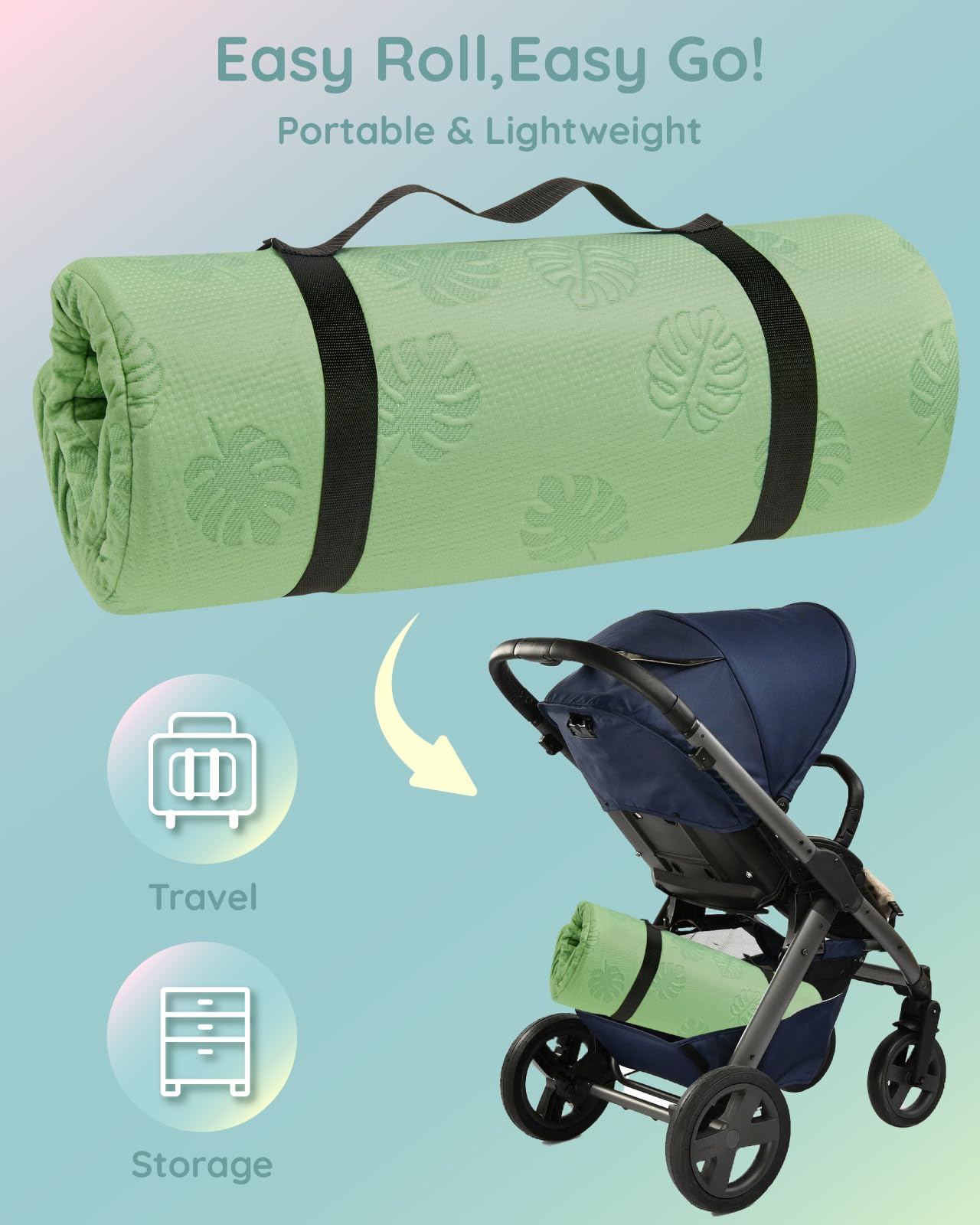 Lilian&Gema portable mattress suited for travel or visits