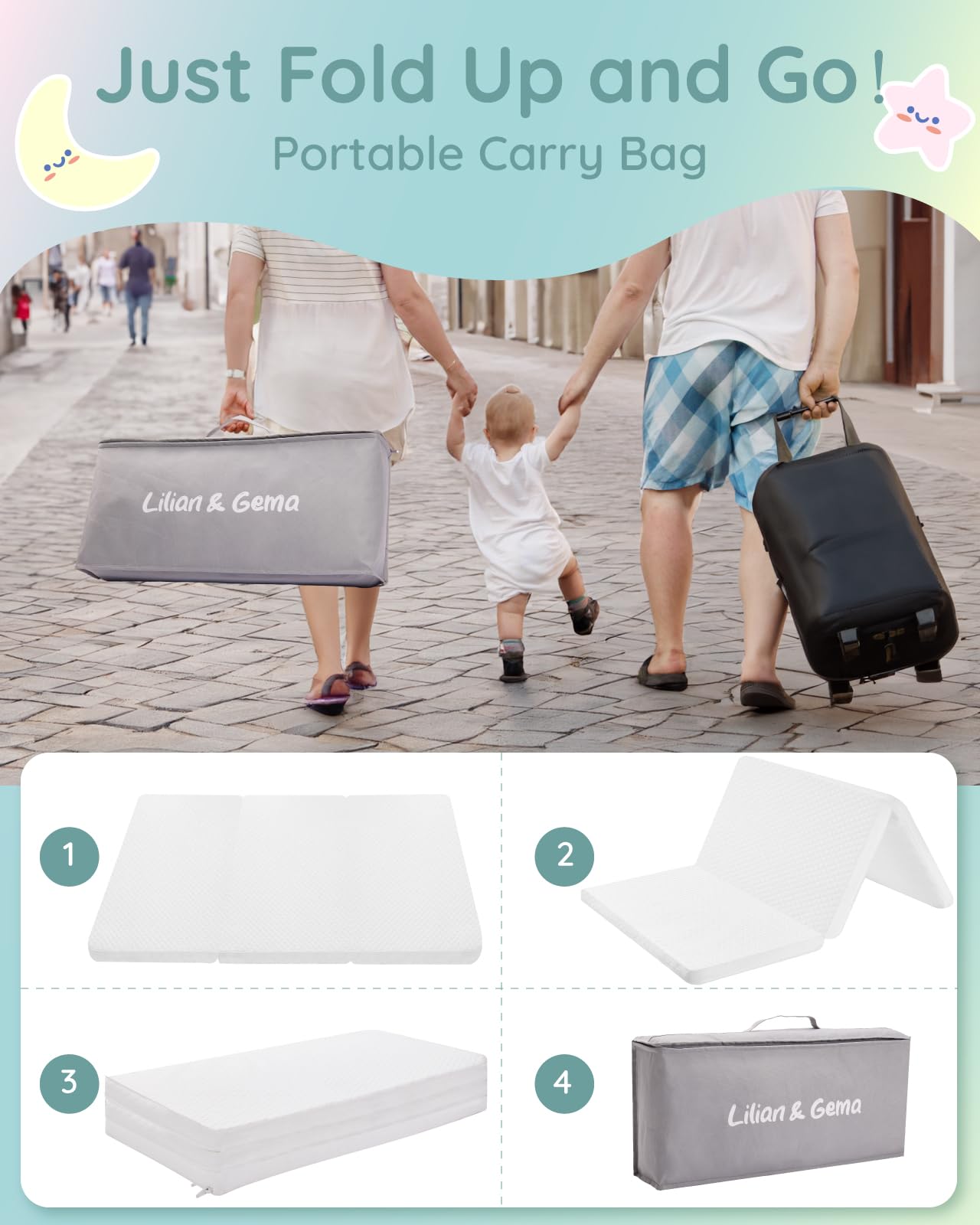 Lilian&Gema compatibility note shows safe alignment for baby naps