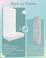 Lilian&Gema foldable pack-play mattress with travel bag for easy trips