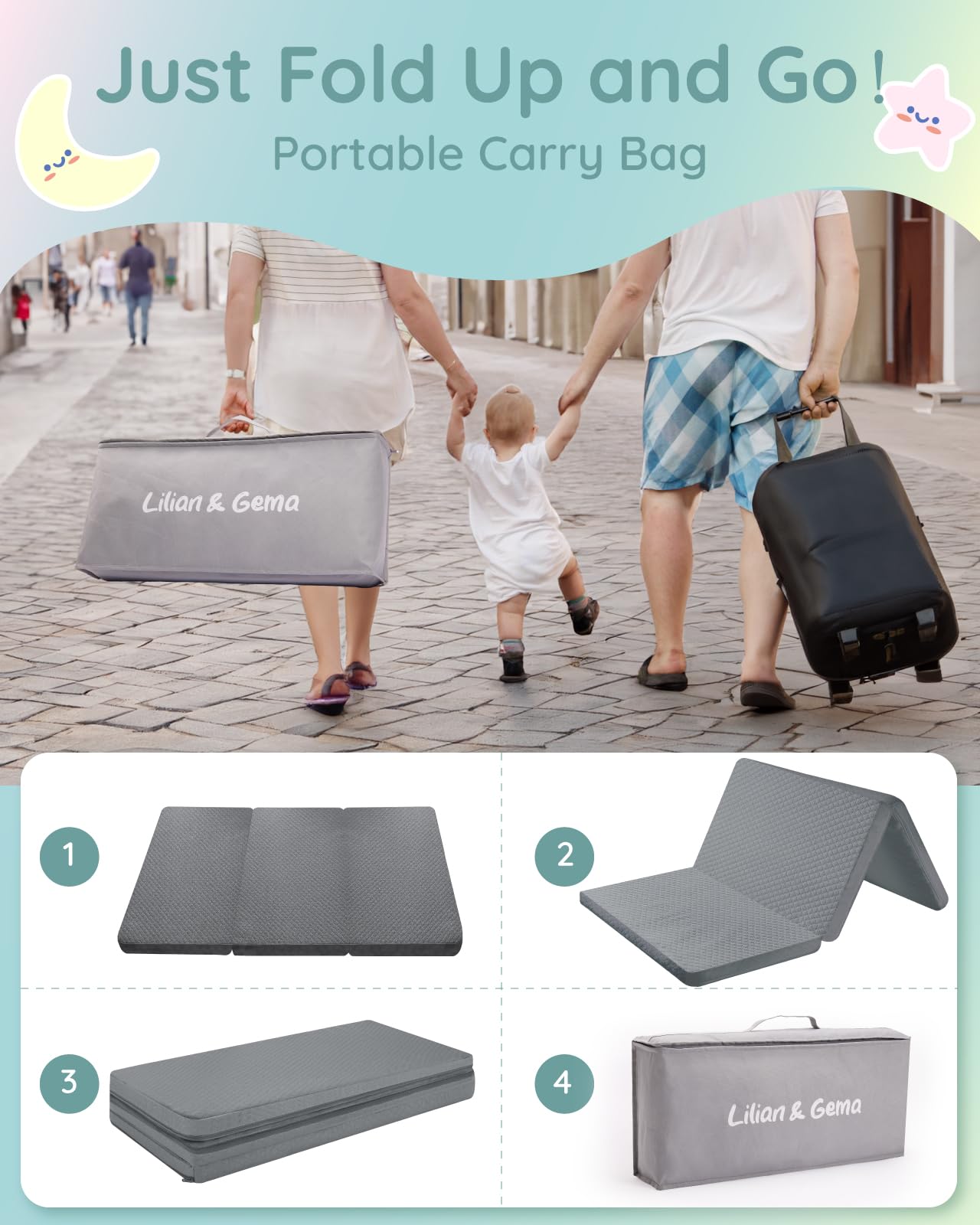 Lilian&Gema washable cover closeup shows skin-friendly fabric and spill protection
