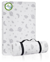 Lilian&Gema Pack and Play Mattress full 38x26 size supports baby's rest and play.