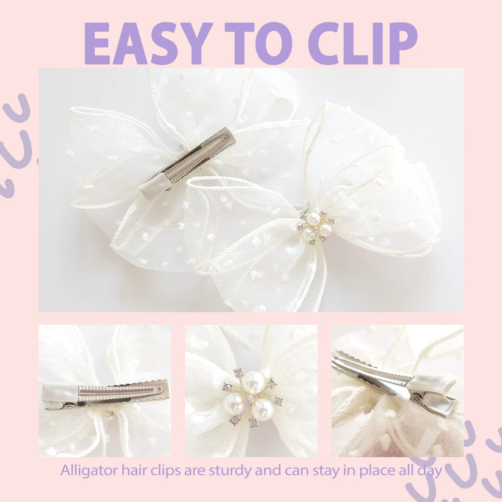 Liliebe flower girl occasion bows pair complements dresses.