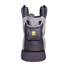 LILLEbaby CarryOn Airflow lumbar support detail highlights lower-back comfort.