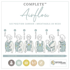 LILLEbaby Complete Airflow outward-facing carrier lets babies explore with breathable comfort.