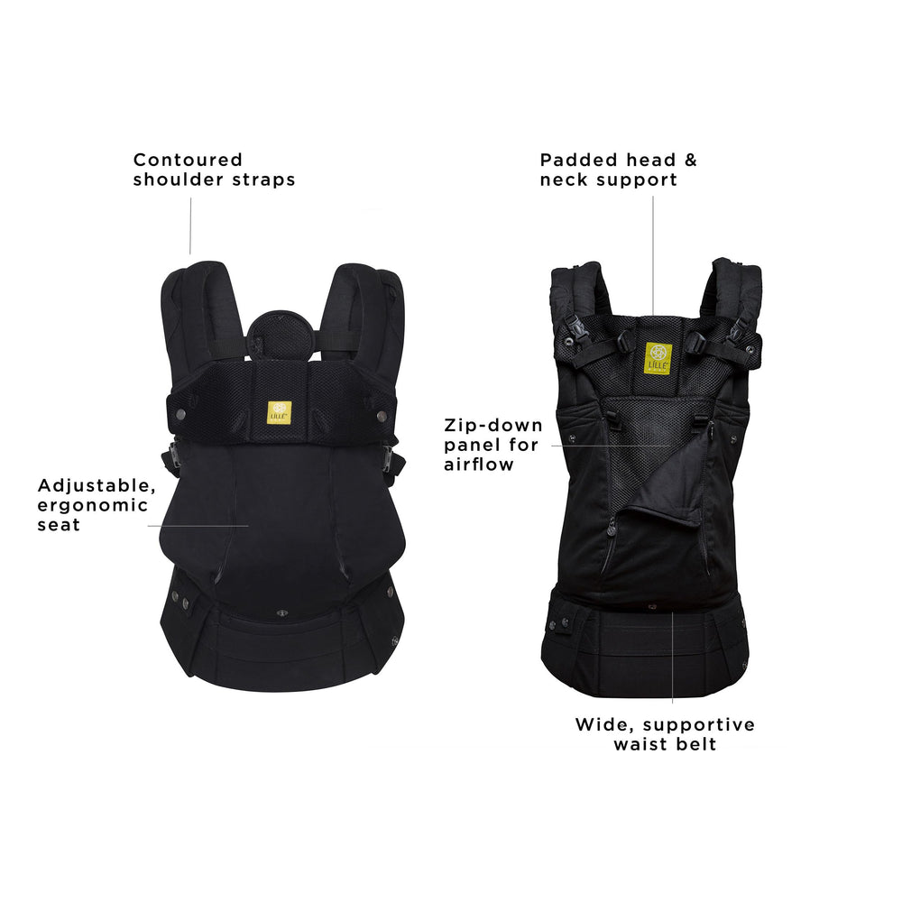 LÍLLÉbaby Complete All Seasons carrier hip carry promotes hip-healthy comfort